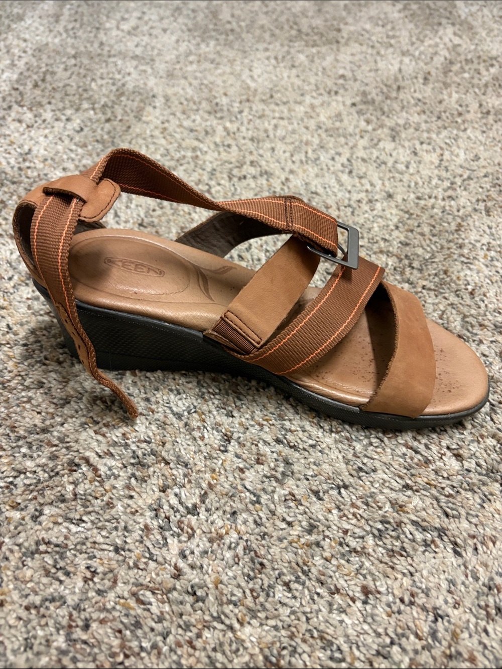 Keen Women's Brown Leather Wedge Sandals